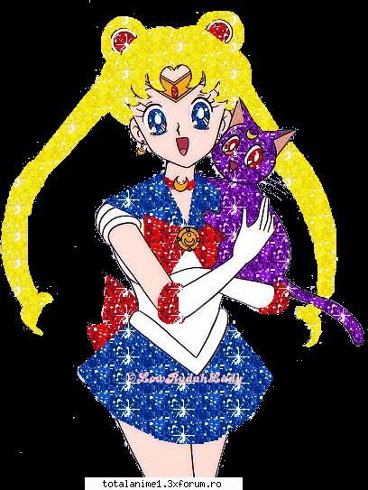 poze sclipitoare - sailor moon si luna - .::Sailor Moon::.